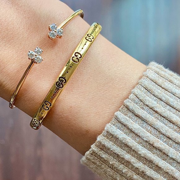 18K Gold Gucci Bracelet / Cuff - Picture 2 of 8